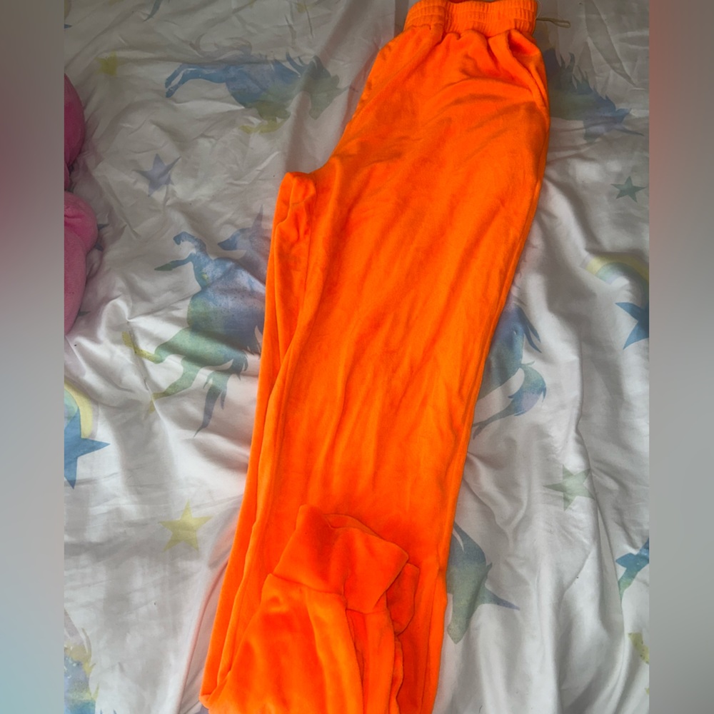 Orange fashion nova Velor sweatpants